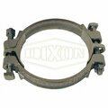 Dixon 2-Bolt Clamp with Saddle, 11-12/64 to 13 in Nominal, Iron Band, Domestic 1275